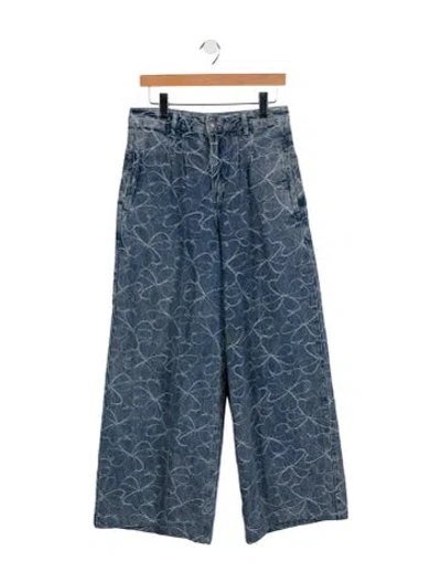 Pre-owned Ramy Brook High-rise Wide Leg Jeans In Blue