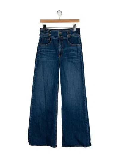 Pre-owned Ramy Brook High-rise Wide Leg Jeans In Blue