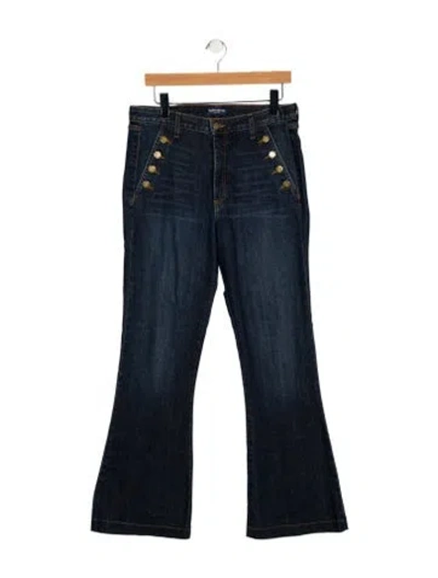 Pre-owned Ramy Brook High-rise Wide Leg Jeans In Blue