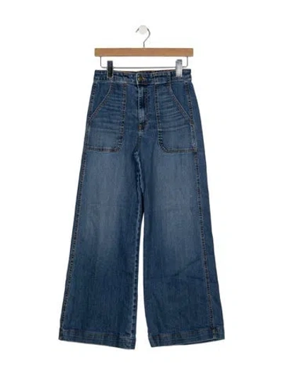 Pre-owned Ramy Brook High-rise Wide Leg Jeans In Blue