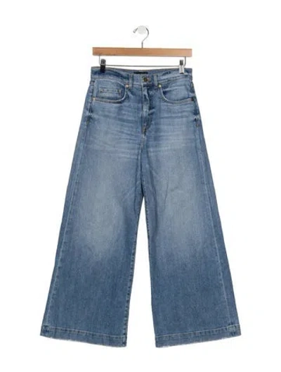 Pre-owned Ramy Brook High-rise Wide Leg Jeans In Blue
