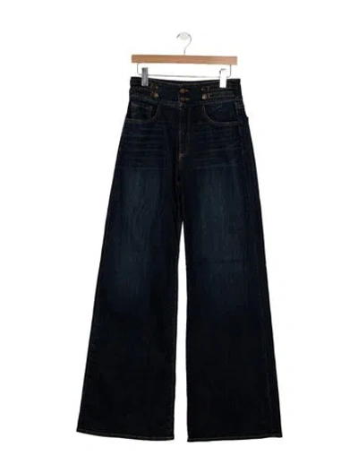 Pre-owned Ramy Brook High-rise Wide Leg Jeans In Blue