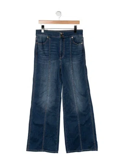 Pre-owned Ramy Brook High-rise Wide Leg Jeans In Blue