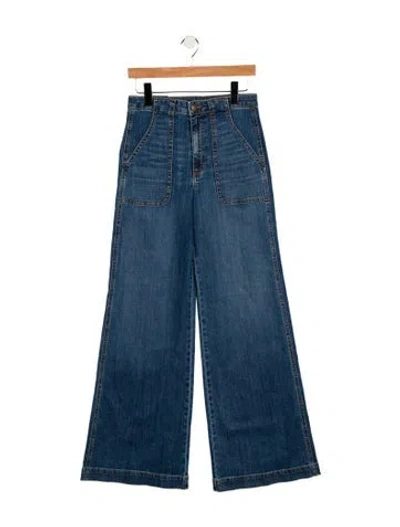 Pre-owned Ramy Brook High-rise Wide Leg Jeans W/ Tags In Blue