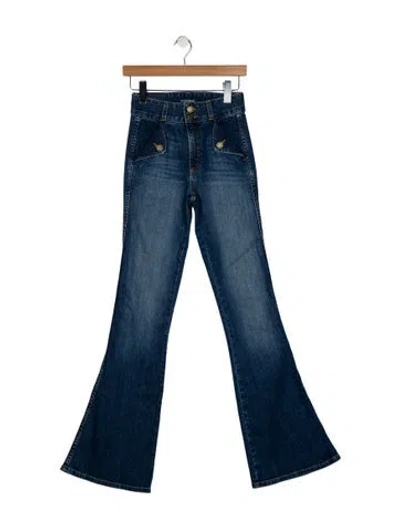 Pre-owned Ramy Brook High-rise Wide Leg Jeans W/ Tags In Blue