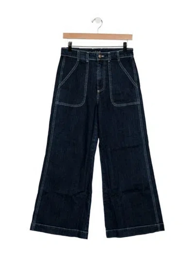 Pre-owned Ramy Brook High-rise Wide Leg Jeans W/ Tags In Blue