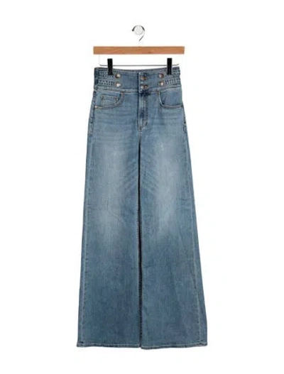 Pre-owned Ramy Brook High-rise Wide Leg Jeans W/ Tags In Blue