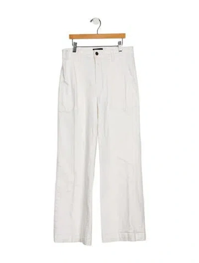 Pre-owned Ramy Brook High-rise Wide Leg Jeans In White