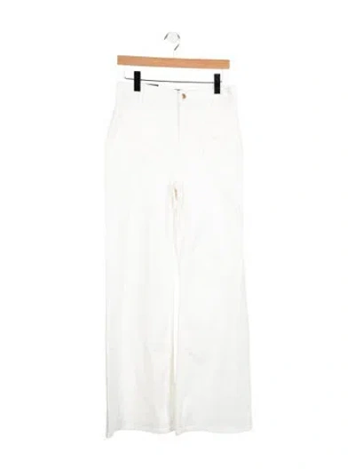Pre-owned Ramy Brook High-rise Wide Leg Jeans In White