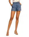Ramy Brook Hilary High Waisted Denim Mini Short In Medium Wash