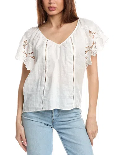 Ramy Brook Hillary Linen Top In White
