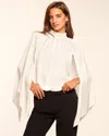 Ramy Brook Howard Cape Long Sleeve Top In White