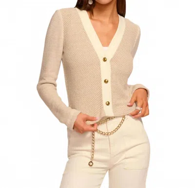 Ramy Brook Huda Cotton Lurex Jacket In Sandstone Tweed In Neutral