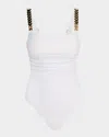 Ramy Brook Hudson Chain One-piece Swimsuit In White