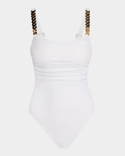 Ramy Brook Hudson Chain One-piece Swimsuit In White