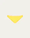 Ramy Brook Iliana Contrast Edge Bikini Bottoms In Lemon Drop/white Crochet