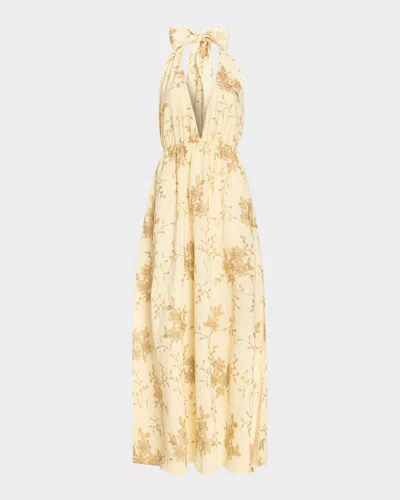 RAMY BROOK IMELDA FLORAL EMBROIDERED MAXI DRESS
