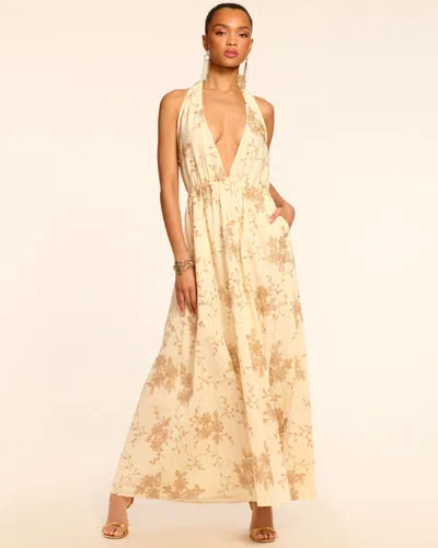 RAMY BROOK IMELDA METALLIC EMBROIDERED MAXI DRESS