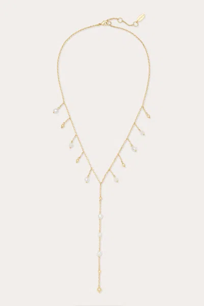 Ramy Brook Irisa Pearl Lariat Necklace In Gold
