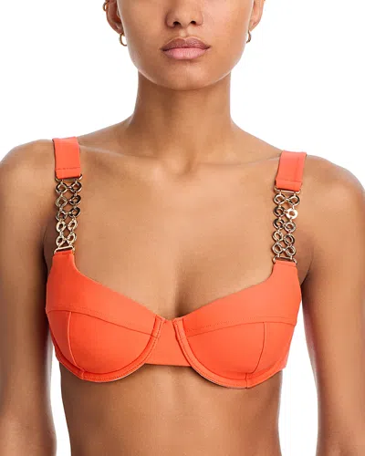 Ramy Brook Iryna Underwire Bikini Top In Orange