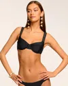 Ramy Brook Iryna Embroidered Underwire Bikini Top In Black Embroidered
