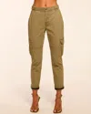Ramy Brook Isabelle Canvas Ankle Length Pant In Green