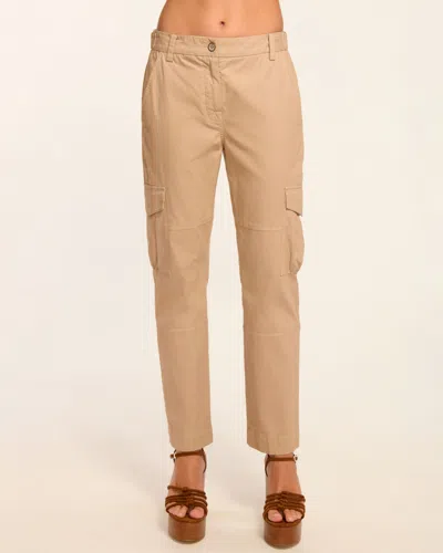Ramy Brook Isabelle Canvas Ankle Length Pant Sandstone In Neutral