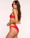 Ramy Brook Isla Low Rise Bikini Bottom In Flame