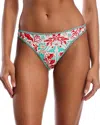Ramy Brook Isla Printed Bikini Bottom In White
