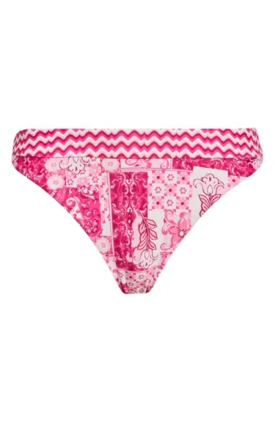 Ramy Brook Isla Printed Hipster Bikini Bottoms In Pink