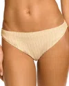 Ramy Brook Isla Metallic Scalloped Trim Bikini Bottoms