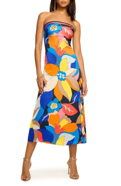 Ramy Brook Isley Printed Strapless Midi Dress In Multi
