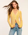 Ramy Brook Ivana Cardigan Sweater In Daisy Stripe