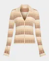Ramy Brook Plaid Ivana Cardigan In Lt Bone