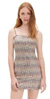 Ramy Brook Ivanna Sequined Chevron Mini Dress In Gray