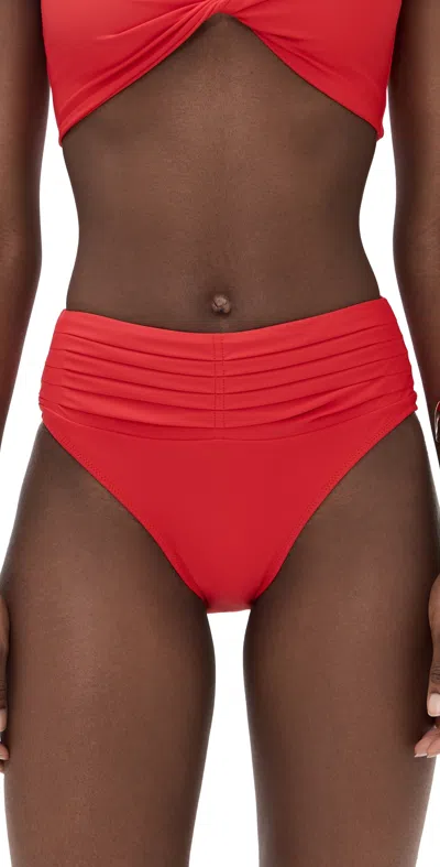 Ramy Brook Ivo Bikini Bottoms Flame In Red