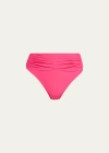 Ramy Brook Ivo Ruched Bikini Bottoms In Perfect Pink