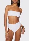 Ramy Brook Ivo Ruched Bikini Bottoms In White