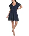 Ramy Brook Jacy Lace Trim Short Sleeve Dress
