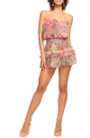 RAMY BROOK JALIYAH RUFFLE STRAPLESS COVER-UP MINIDRESS