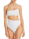 RAMY BROOK JAMIE WOMENS BEADED CUT-OUT ONE-PIECE SWIMSUIT