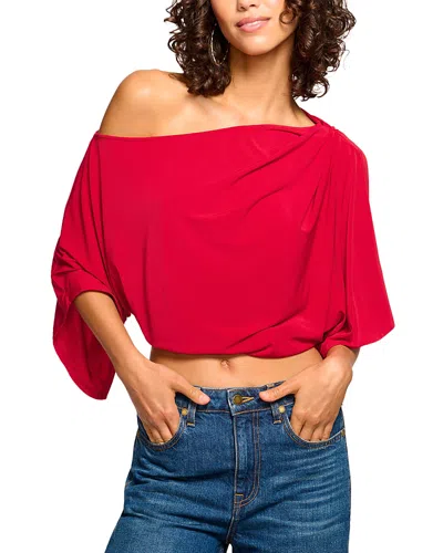 Ramy Brook Jamila Off-the-shoulder Top In Ruby