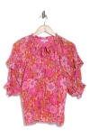 RAMY BROOK RAMY BROOK JANAE FLORAL PUFF SLEEVE TOP