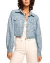 Ramy Brook Janet Sequin Denim Jacket In Sequin Lightwash
