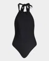 Ramy Brook Jasmyne Ring Halter One-piece Swimsuit