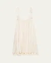 Ramy Brook Jaxson Tassel-trim Mini Dress In White Stripe