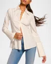Ramy Brook Jay Fitted Button-front Shirt In White