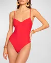 Ramy Brook Jayda One-piece Swimsuit In Flame