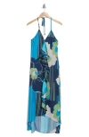 Ramy Brook Jeanette Floral Ruffle Detail Satin Slipdress