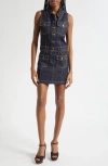Ramy Brook Jenna Sleeveless Denim Minidress In Blue